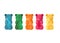 Colorful gummy bears illustration