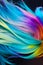 colorful hairs flowing in the wind and space generated by ai