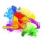 Colorful Halasana Plow Yoga Pose