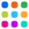 Colorful halftone buttons