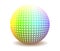 Colorful halftone sphere