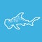 Colorful hammerhead shark vector image