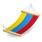 Colorful hammock icon, realistic style