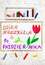 Colorful hand drawing: Polish Teacher`s Day card