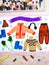 Colorful hand drawing: Winter clothes