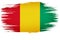 colorful hand-drawn brush strokes painted national country flag of Guinea. template for banner, card, advertising , ads, TV