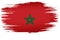 colorful hand-drawn brush strokes painted national country flag of Morocco. template for banner, card, advertising , ads, TV