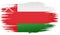 colorful hand-drawn brush strokes painted national country flag of Oman. template for banner, card, advertising , ads, TV