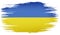 colorful hand-drawn brush strokes painted national country flag of Ukraine. template for banner, card, advertising , ads, TV