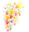 Colorful hand print background