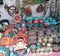 Colorful handicraft items on display at Mcleodganj in Himachal Pradesh