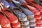 Colorful Handmade chappals (sandals) being sold in an Indian market, Handmade leather slippers, Traditional footwear