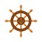Colorful handwheel icon with anchor.