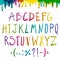 Colorful handwritten alphabet