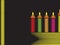 Colorful Hanukkah Menorah on Black background