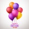 Colorful Happy Birthday Balloons Flying for Party and Celebrations