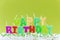 colorful happy birthday candles. High quality photo