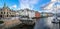 Colorful harbor town of Alesund Norway