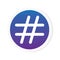 Colorful hashtag icon