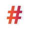 Colorful hashtag icon