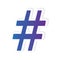 Colorful hashtag icon