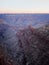 Colorful hazy dawn from the south rim of the Grand Canyon