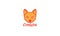 Colorful head wolf little logo symbol vector icon illustration design