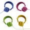 Colorful headphones collection