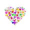 Colorful heart collage