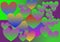 Colorful heart, gradient ,pattern ,multiple sizes ,vivid style,vector