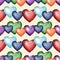 Colorful heart seamless pattern for Holidays