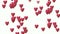 Colorful Heart shape love symbol cartoon 4k animation on white screen.