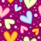 Colorful heart texture