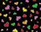 Colorful Hearts background / texture