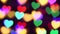 Colorful hearts illumination for holiday or abstract boke background