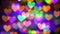 Colorful hearts illumination for holiday or abstract boke background