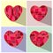 Colorful hearts Valentine`s day cards