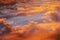 Colorful Heavenly Orange Clouds On Sky at Sunset