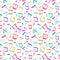 Colorful hebrew alphabets seamless pattern