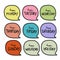 Colorful Hello day in word bubble set cute cartoon illustration