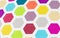 Colorful hexagon background texture