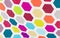 Colorful hexagon background texture