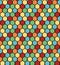 Colorful hexagonal shapes pattern