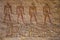 Colorful hieroglyphs in the tomb of Ramesses VII with painted figures