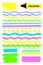 Colorful highlight marker lines and rectangles