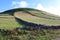 Colorful hill landscape in Azores.