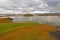 Colorful Hills in a Remote Tundra Lake