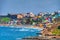 Colorful hillside in Puerto Rico beach front