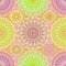 Colorful Hippie Mandala Seamless Pattern