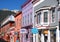 Colorful Historical Buildings in the Old Minerstown of Silverton, Colorado